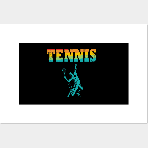 Tenis Vintage para jugadores de tenis felices | El tenis me hace feliz Wall Art by vintagejoa